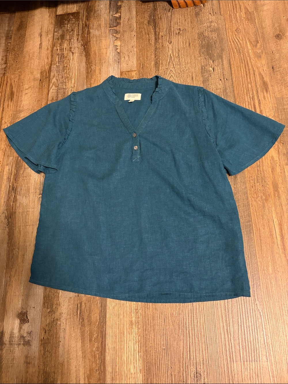 Candace Cameron Bure Set of Two V Neck with Flounce Sleeves Size XXS